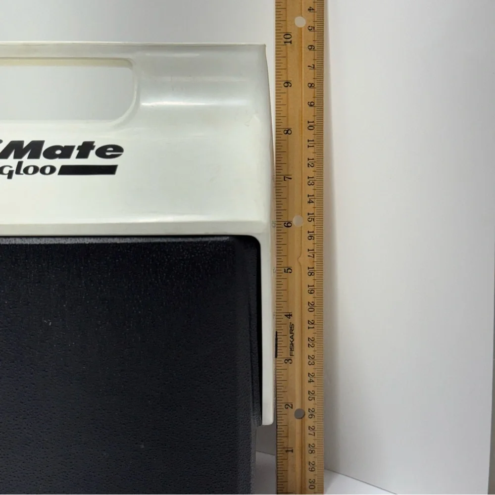 Vintage Mini Mate Cooler by Igloo Lunch Box Push Button 1990's Black and White